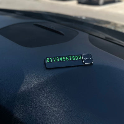 Tellur Basic Temporary car parking phone number card plastic Black