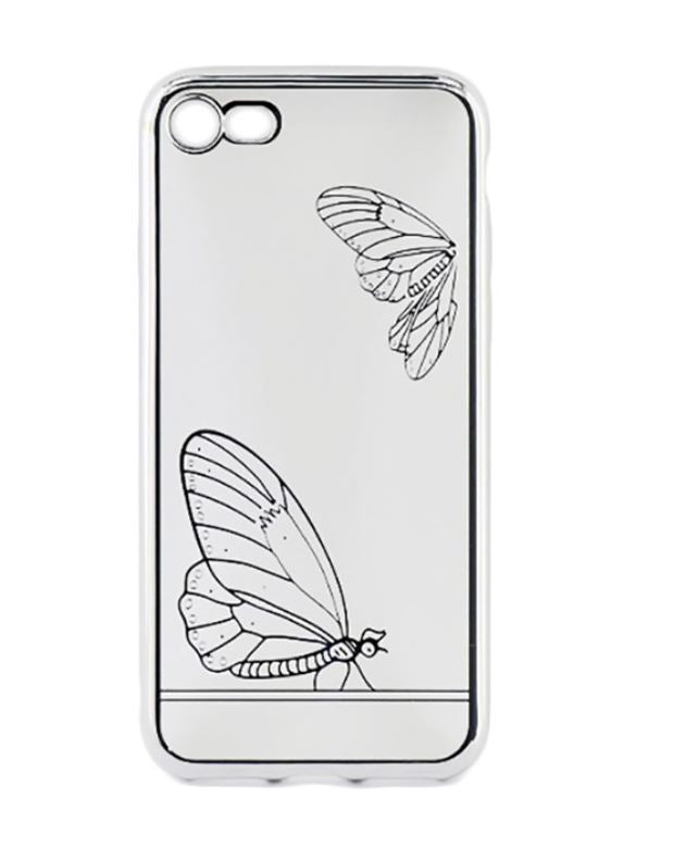 Силиконовый чехол Tellur для iPhone 7 Butterfly Silver