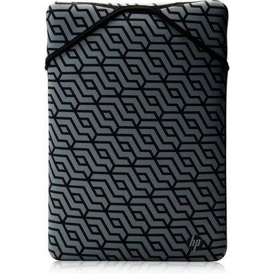 HP 15.6 Reversible Sleeve - Black, Geometric pattern