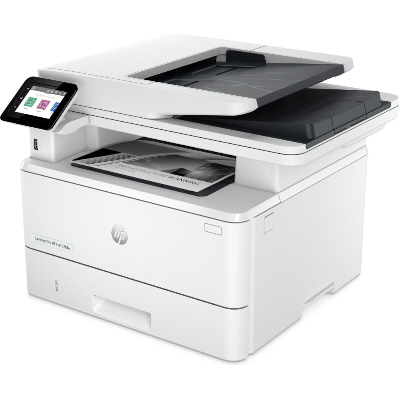 HP LaserJet Pro MFP 4102dw AIO All-in-One Printer - A4 Mono Laser, Print/Copy/Dual-Side Scan, Automatic Document Feeder, Auto-Duplex, LAN, WiFi, 40ppm, 750-4000 pages per month (replaces M428dw)
