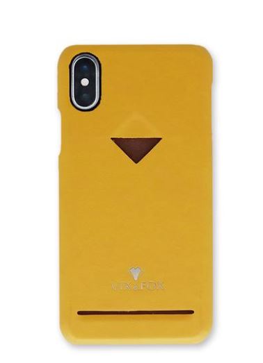 Задняя крышка слота для карт VixFox для iPhone XR горчично-желтого цвета