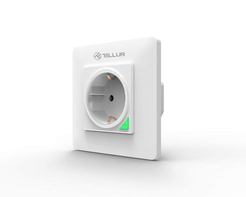 Настенная розетка Tellur Smart WiFi 3000 Вт, 16 А, белая