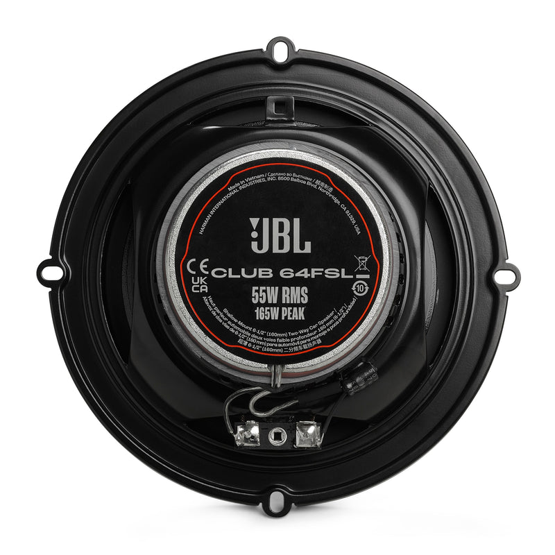 JBL Club 64FSL 2-полосная коаксиальная автомобильная акустика диаметром 16 см с неглубоким креплением