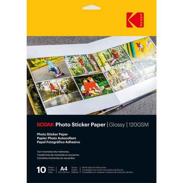 Бумага для фотонаклеек Kodak глянцевая 120 г/м² A4x10 (3510645)