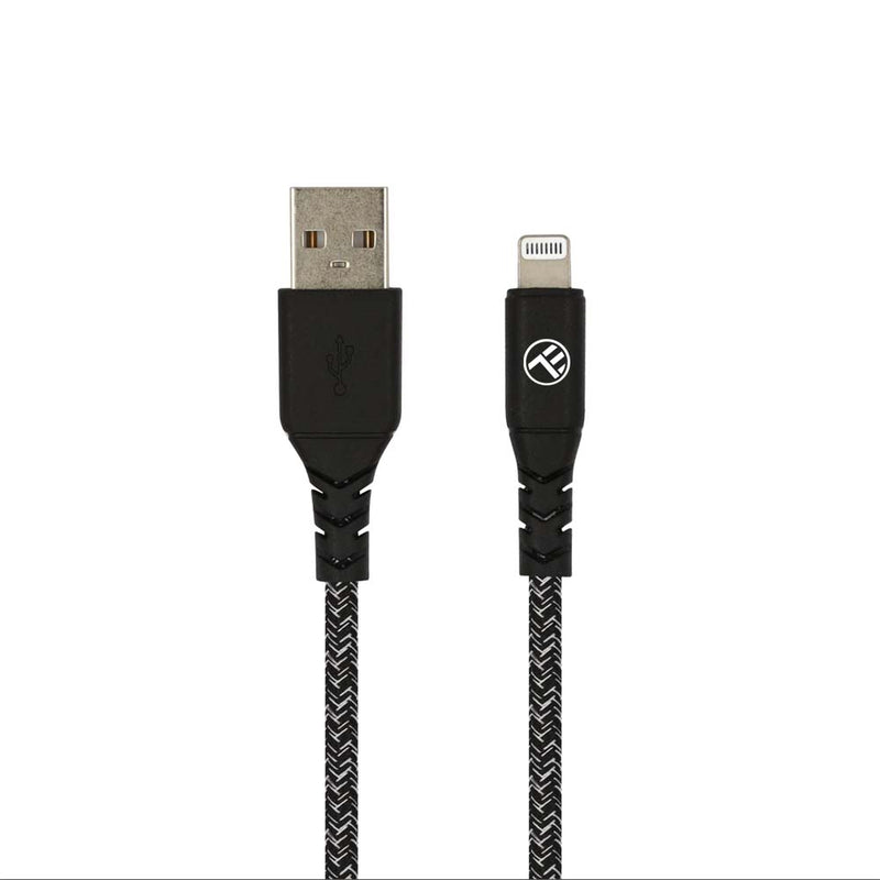 Tellur Green Кабель для передачи данных USB — Lightning 2.4A, 1 м, нейлон, черный