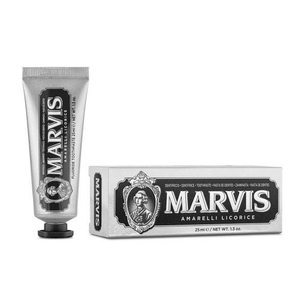 Marvis Amarelli Licorice Licorice and mint flavored toothpaste 