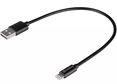 Sandberg 441-40 USB&gt;Lightning MFI 0.2m Black 