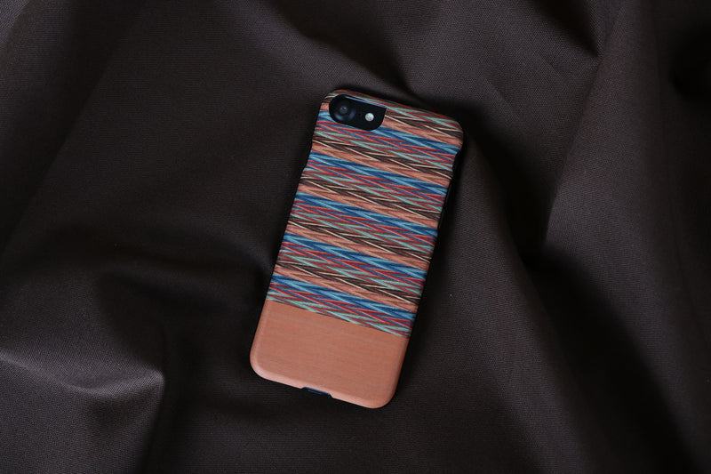 Чехол MAN&amp;WOOD для iPhone 7/8 коричневый в клетку черный