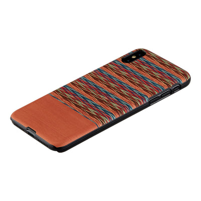 MAN&amp;WOOD Чехол для смартфона iPhone XS Max коричнево-клеточный черный