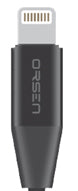 Orsen S31 Lightning Cable 2.1A 1.2m black