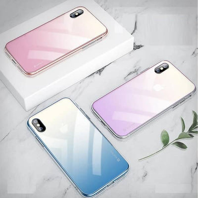 Чехол Evelatus Gradient Glass 1 для Samsung A7 2018 Mild Melon