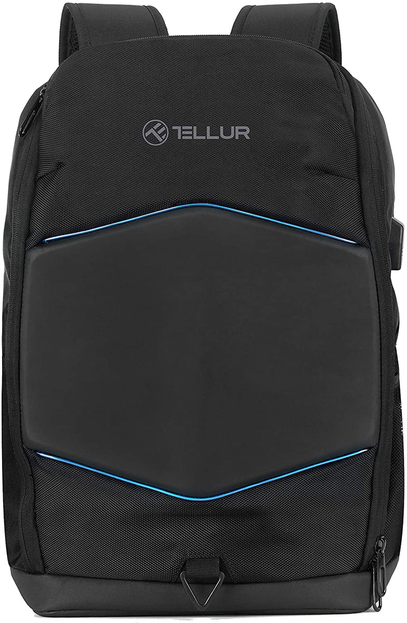 Tellur 15.6 Notebook Backpack Illuminated Strip, USB port, black