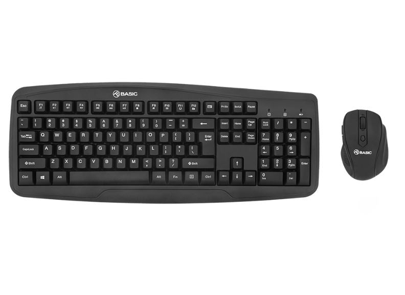 Комплект беспроводной клавиатуры и мыши Tellur Basic, черный
