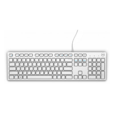 Мультимедийная клавиатура Dell-KB216 — международный стандарт США (QWERTY) — белая