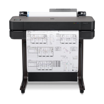 DesignJet T630 Printer/Plotter - 24" Roll/A4,A3,A2,A1 Color Ink, Print, Auto Sheet Feeder, LAN, WiFi, 30 sec/A1 page, 76 A1 prints/hour, with Stand 