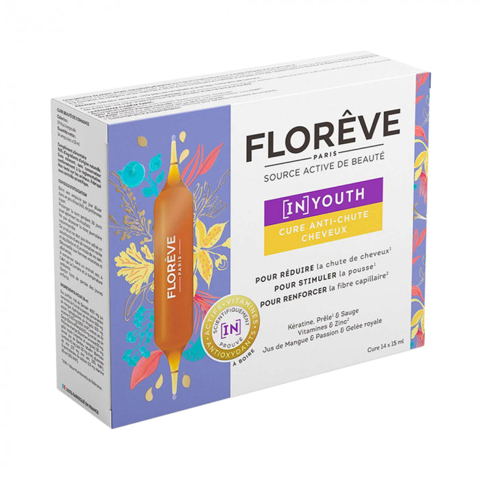 FLOREVE (IN) YOUTH natural food supplement against hair loss + gift Mizon face mask 