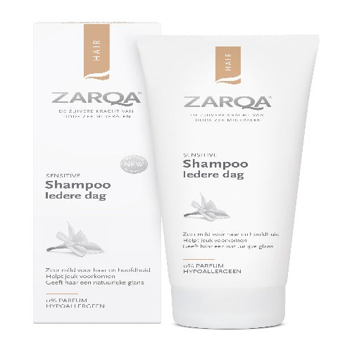 Zarqa sensitive šampūnas kasdienei plaukų priežiūrai 200ml +dovana Previa kosmetikos priemonė