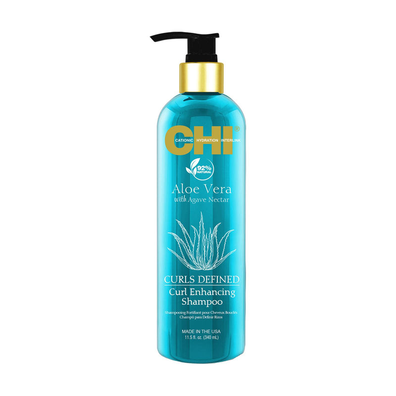 CHI Curls Defined Curl Enhancing Shampoo Curl highlighting shampoo with aloe vera and agave juice + gift Previa hair product