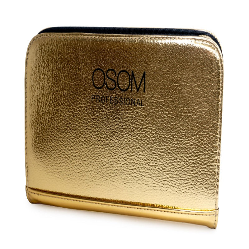 Case for scissors Osom Professional Gold Scissor Case, gold color, for 4 scissors