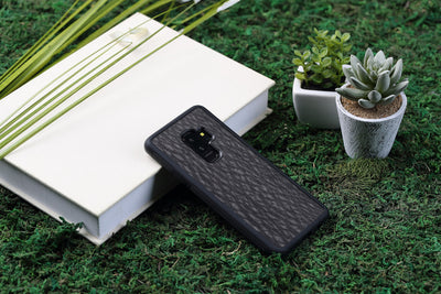 MAN&amp;WOOD Чехол для смартфона Galaxy S9 Plus карбальо черный
