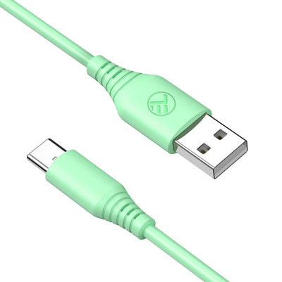 Силиконовый кабель Tellur USB-Type-C 3A, 1 м, зеленый