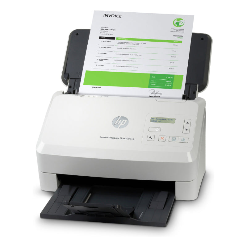 HP ScanJet Enterprise Flow 5000 s5 Scanner - A4 Color 600dpi, Sheetfeed Scanning, Automatic Document Feeder, Auto-Duplex, OCR/Scan to Text, 65ppm, 7500 pages per day