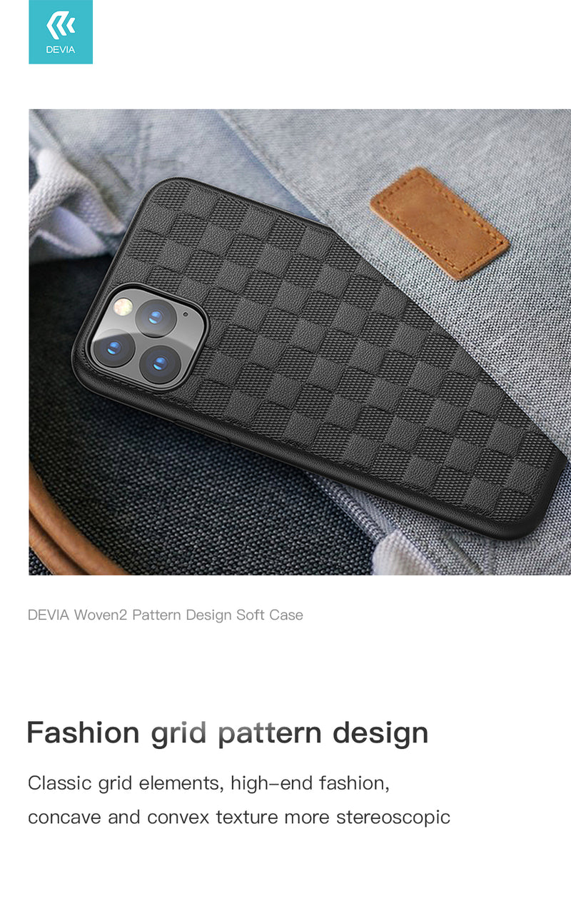 Мягкий чехол Devia Woven2 Pattern Design для iPhone 11 Pro, черный