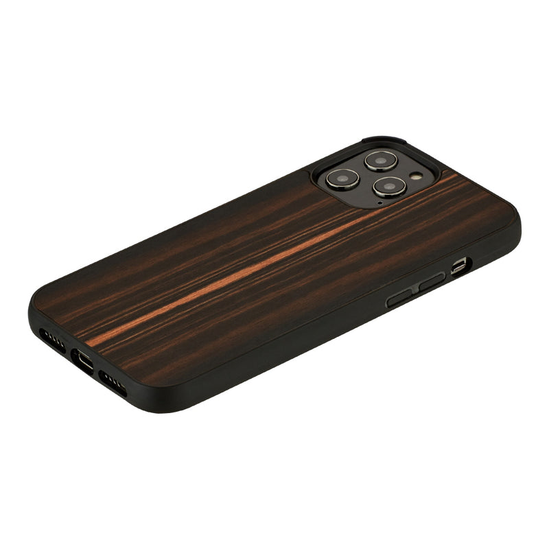 MAN&amp;WOOD case for iPhone 12/12 Pro ebony black