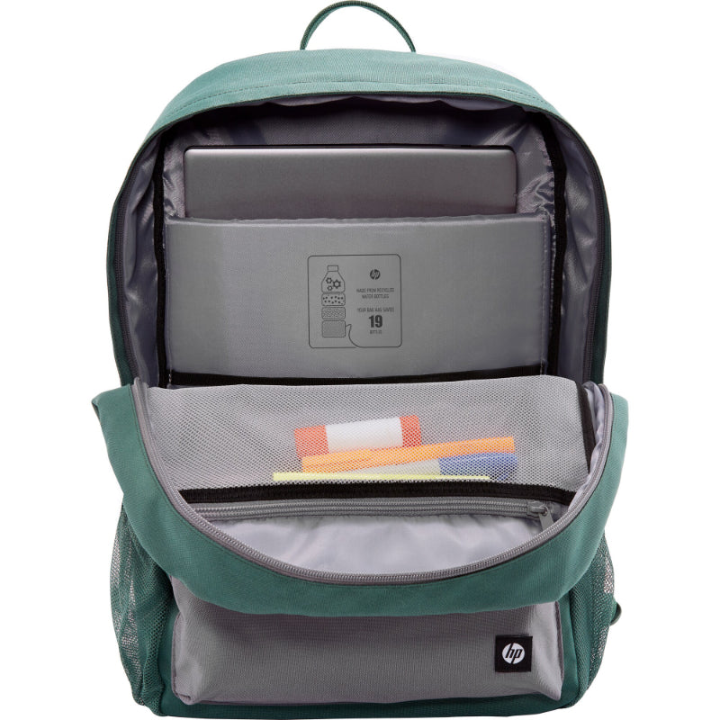 HP Campus 15.6 Backpack - 17 Liter Capacity - Green, Light Grey