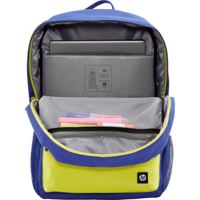 HP Campus 15.6 Backpack - 17 Liter Capacity - Bright Dark Blue, Lime 