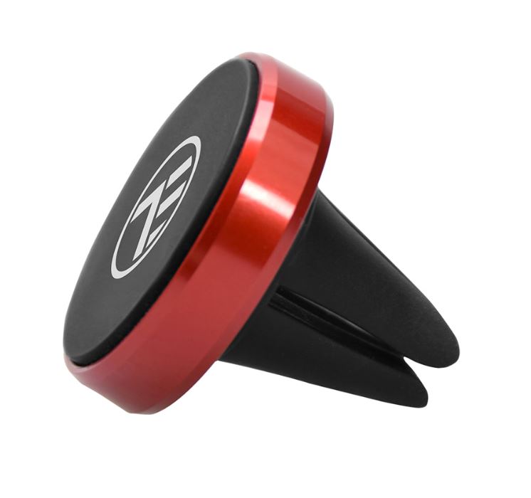 Автомобильный держатель для телефона Tellur Magnetic MCM4, крепление на вентиляционное отверстие, красный металлик