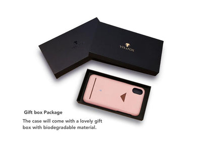 VixFox Card Slot Back Shell for iPhone X/XS pink