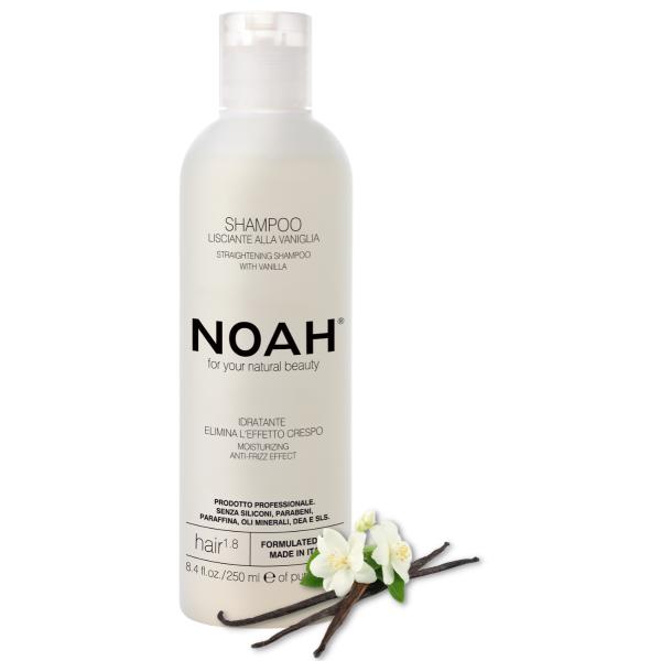 Noah 1.8 Straightening Shampoo With Vanilla Tiesinamasis šampūnas su vanile, 250ml
