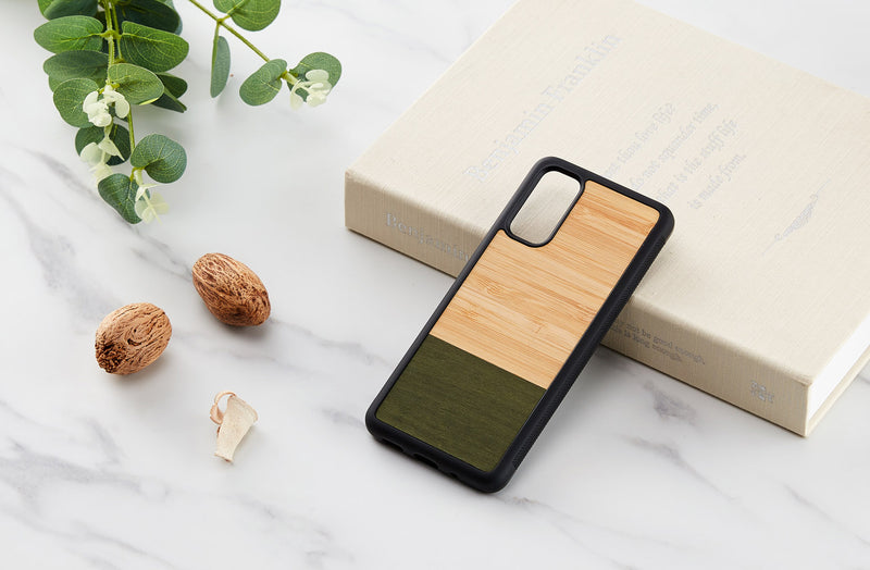 MAN&amp;WOOD case for Galaxy S20 bamboo forest black