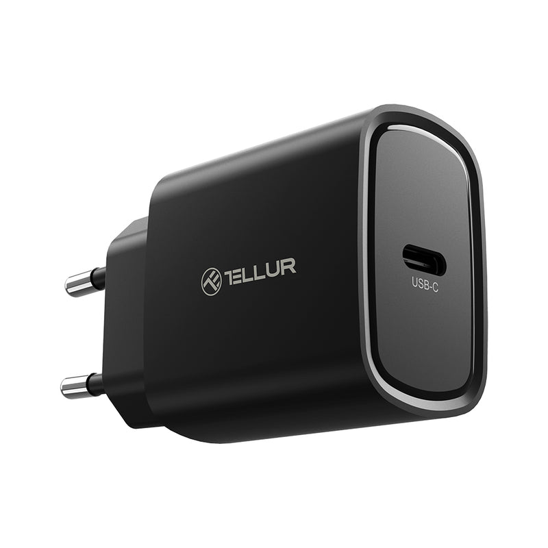 Настенное зарядное устройство Tellur 20W USB-C PD, черное
