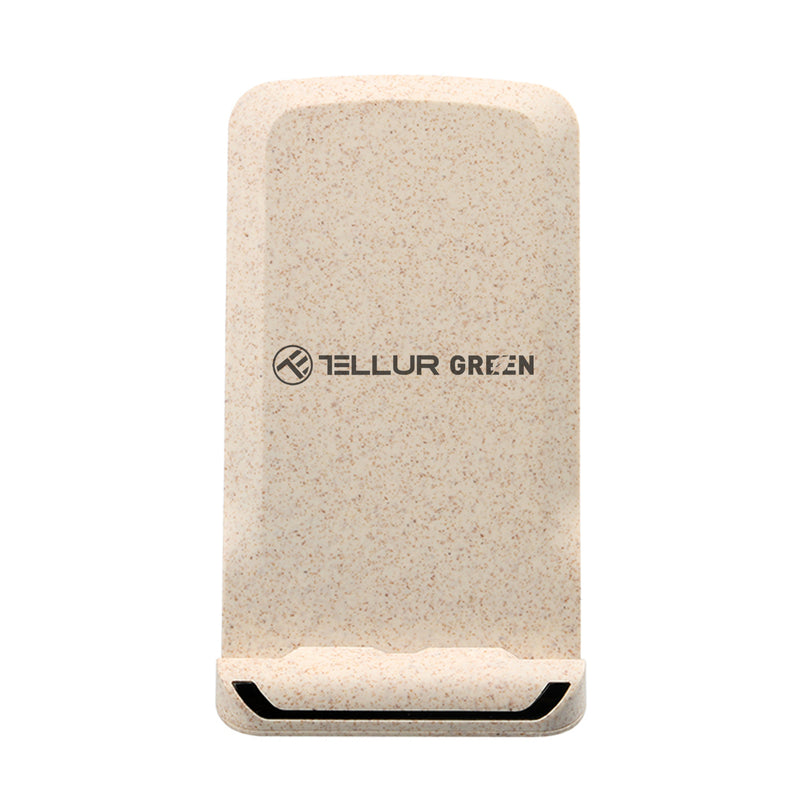 Tellur Green Qi wireless fast desk charger, 15W, Cream