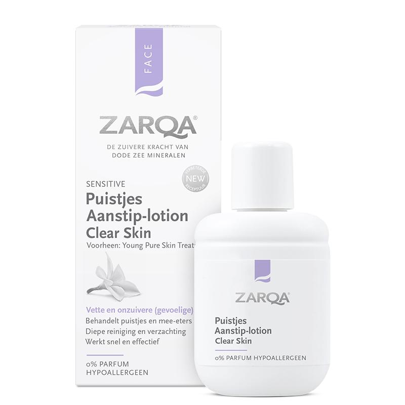 Zarqa clear skin taškinis losjonas į aknę linkusios odos intensyviai priežiūrai 20ml +dovana Previa kosmetikos priemonė