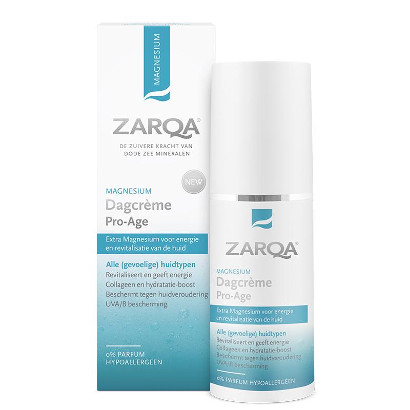 Дневной крем Zarqa с магнием для зрелой кожи 50мл + косметический продукт Previa в подарок 