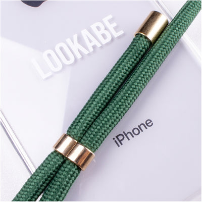 Lookabe Necklace iPhone 7/8+ gold green loo012