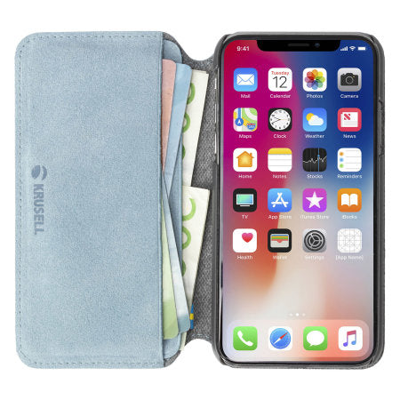 Krusell Broby 4 Card SlimWallet Apple iPhone XS blue 