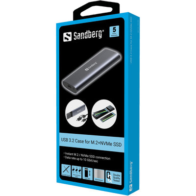 Sandberg 136-39 USB 3.2 Case for M.2+NVMe SSD