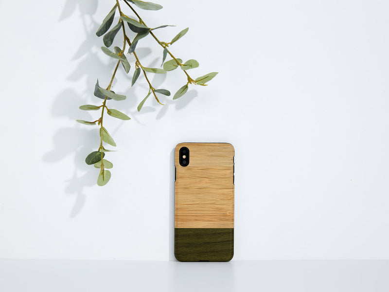 MAN&amp;WOOD Чехол для смартфона iPhone X/XS бамбуковый лес черный