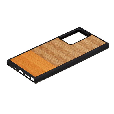 Чехол MAN&amp;WOOD для Galaxy Note 20 Ultra «елочка» оранжевый черный