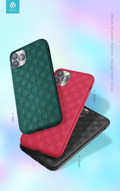 Мягкий чехол Devia Woven2 Pattern Design для iPhone 11 Pro, зеленый