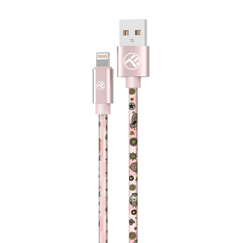 Tellur Graffiti USB to Lightning Cable 3A 1m Pink