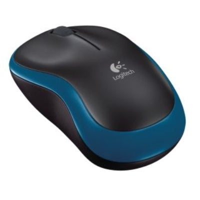 Беспроводная мышь для ноутбука LOGITECH M185 USB черный синий