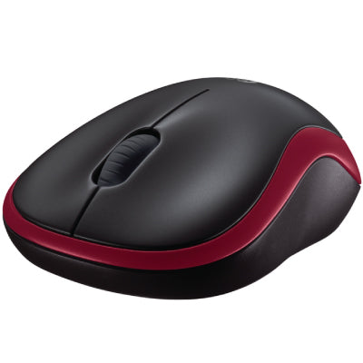 Беспроводная мышь для ноутбука LOGITECH M185 USB черный красный