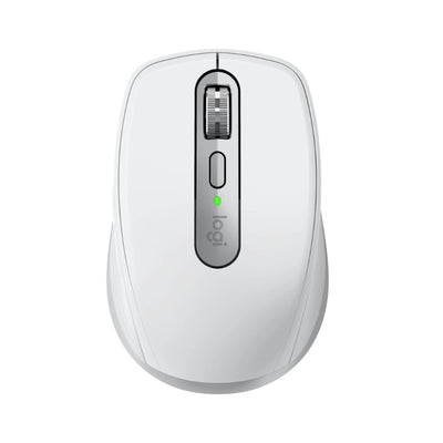 Logitech MX Anywhere 3S Mouse - RF Wireless + Bluetooth, Laser, 8000 DPI, Pale Gray (White)