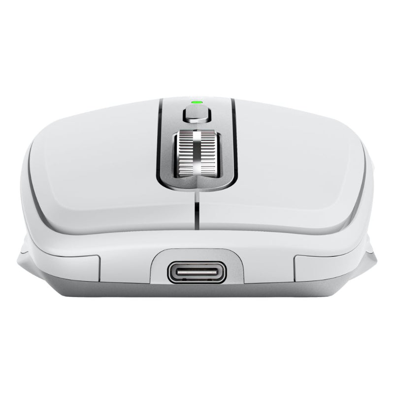 Logitech MX Anywhere 3S Mouse - RF Wireless + Bluetooth, Laser, 8000 DPI, Pale Gray (White)