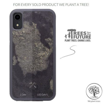 Woodcessories Stone Collection EcoCase iPhone Xr camo gray sto054